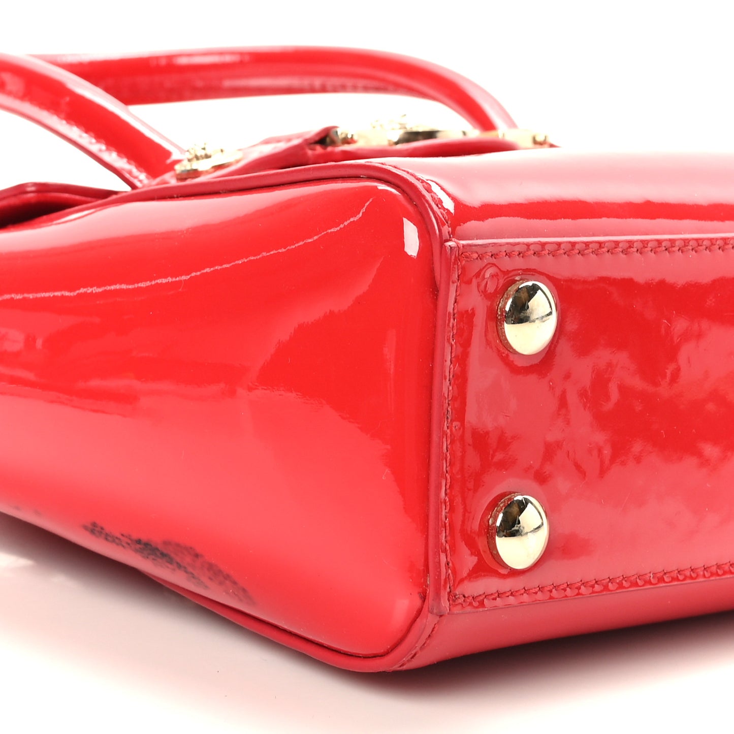 Patent Mini Signature Bag Red