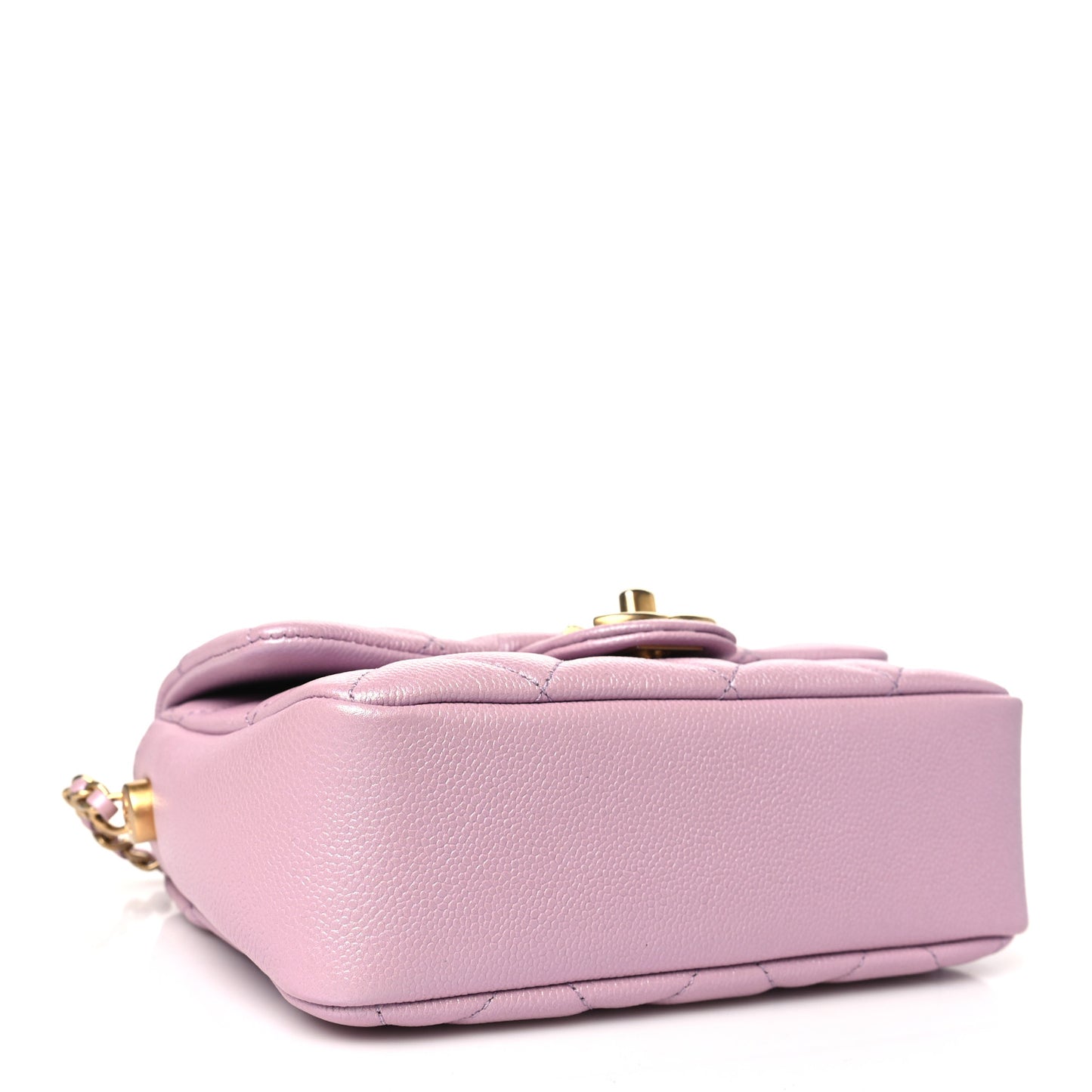 Iridescent Caviar Quilted Mini My Perfect Flap Pink