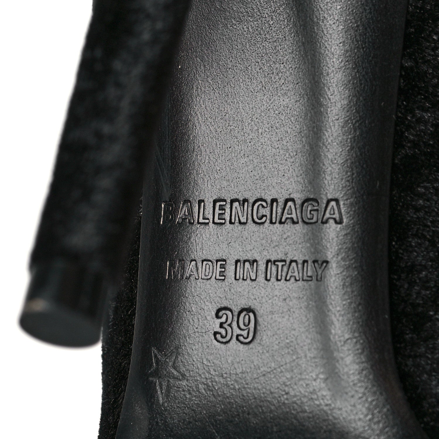 Balenciaga Velvet Spandex Extreme Pointed Toe Knife Ankle Boots 39 Black 6 of 6