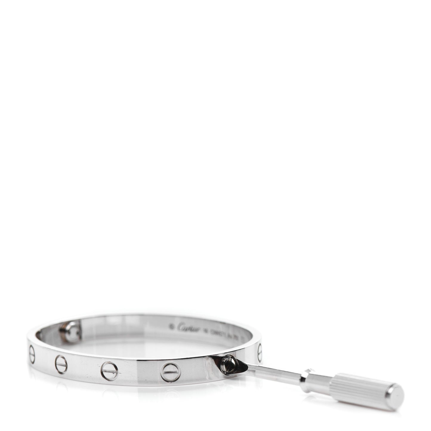 18K White Gold LOVE Bracelet 16