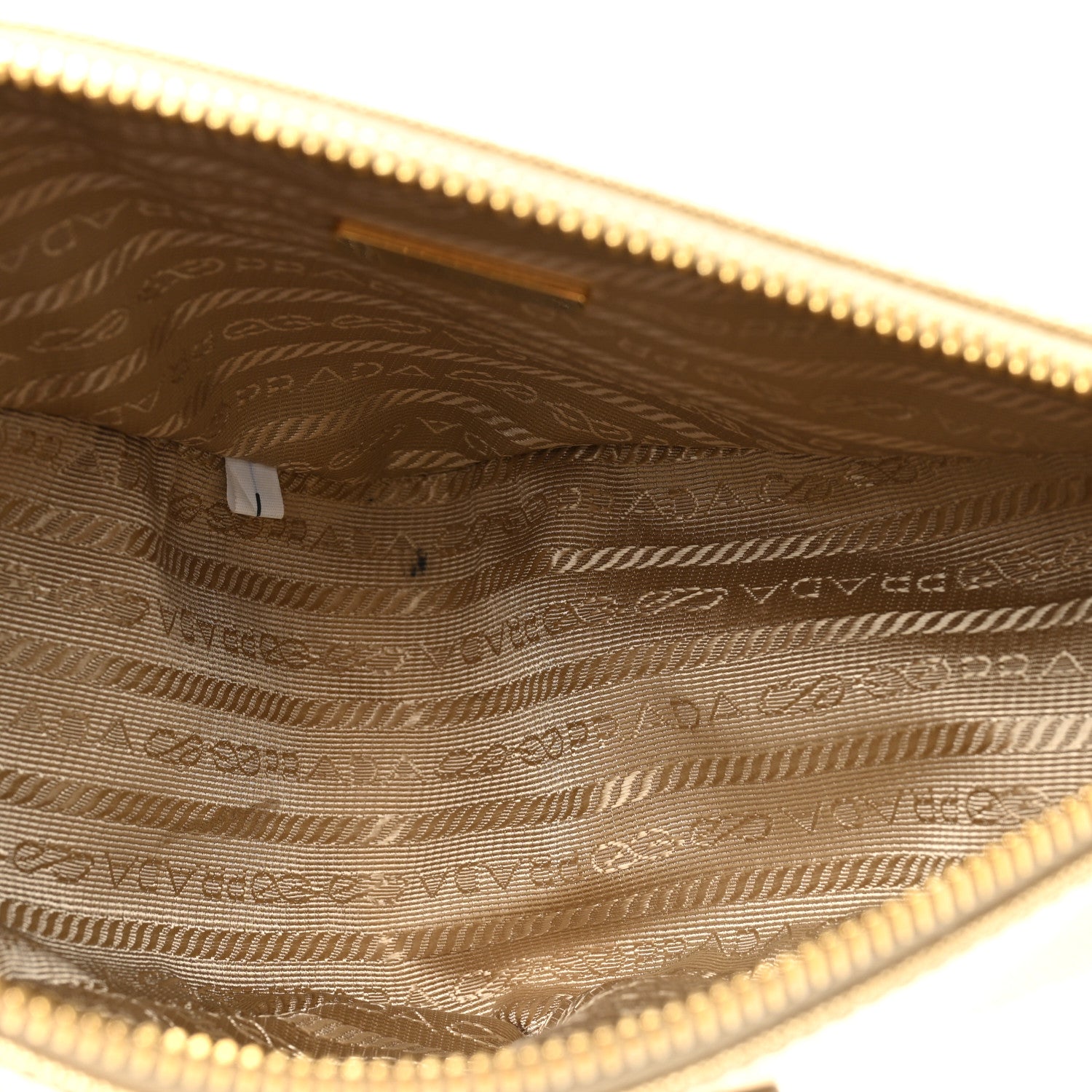 Prada Saffiano Lux Triangle Shoulder Bag Platino 4 of 12