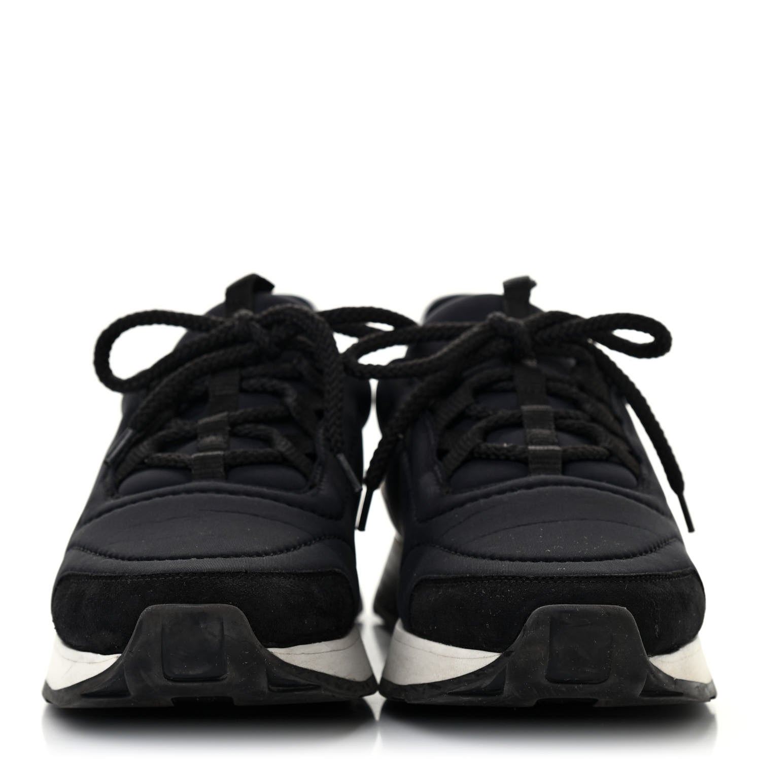 Hermes Technical Canvas Sneakers 39 Black White 2 of 9