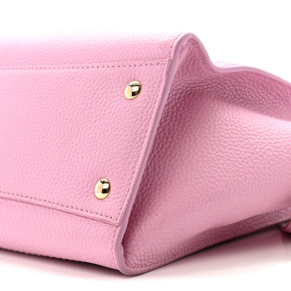 Salvatore Ferragamo Grained Calfskin Double Handle Small Amy Tote Pink 10 of 15