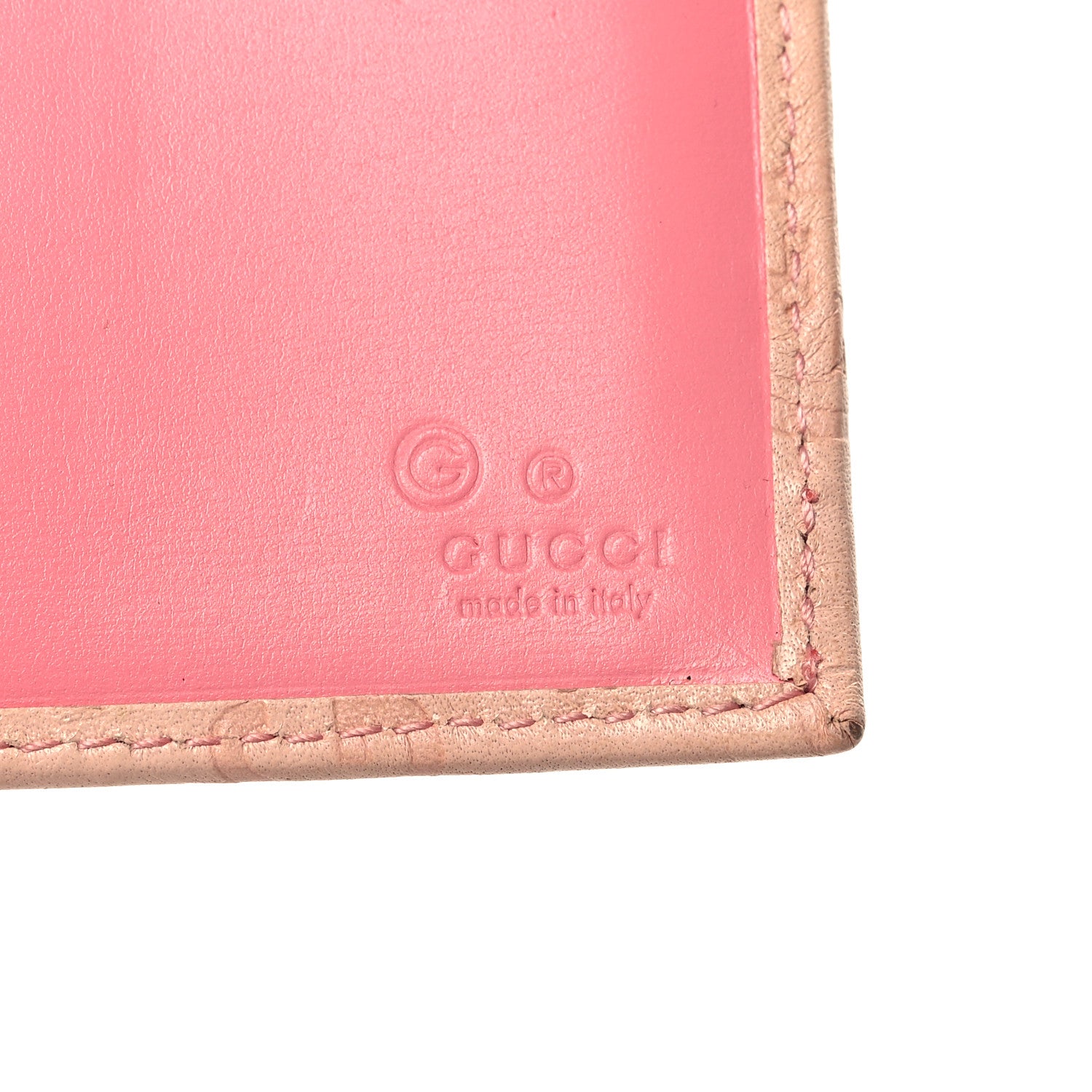 Gucci Guccissima Continental Flap Wallet Pink 6 of 10