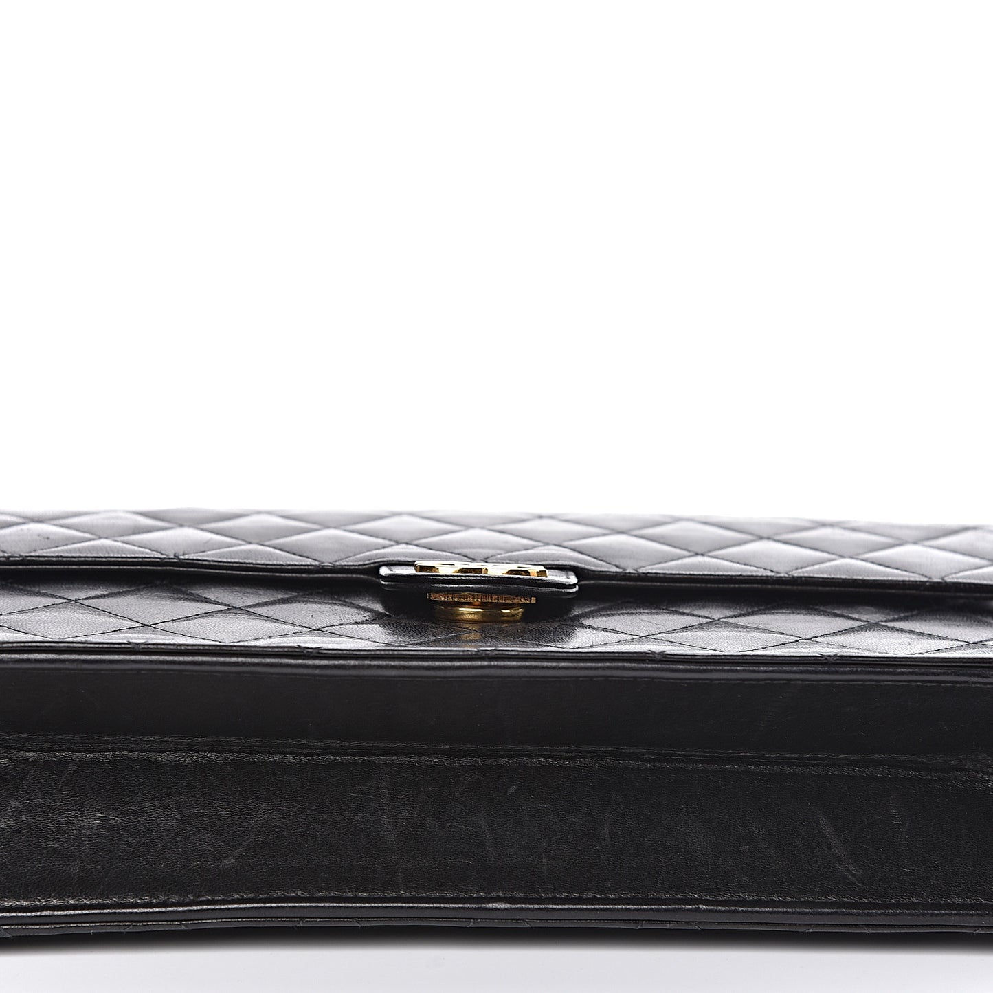 Lambskin Quilted Medium Single Flap Black