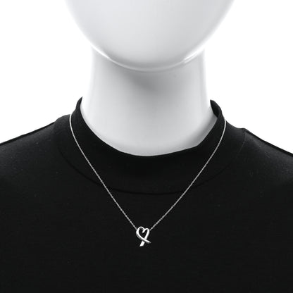 Tiffany Sterling Silver Paloma Picasso Loving Heart Pendant Necklace 3 of 5