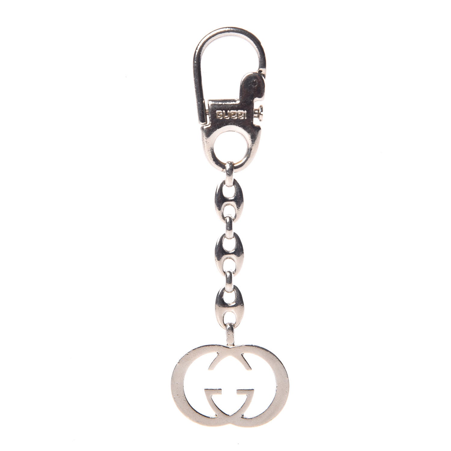 Gucci Metal Interlocking GG Key Charm Silver 1 of 3