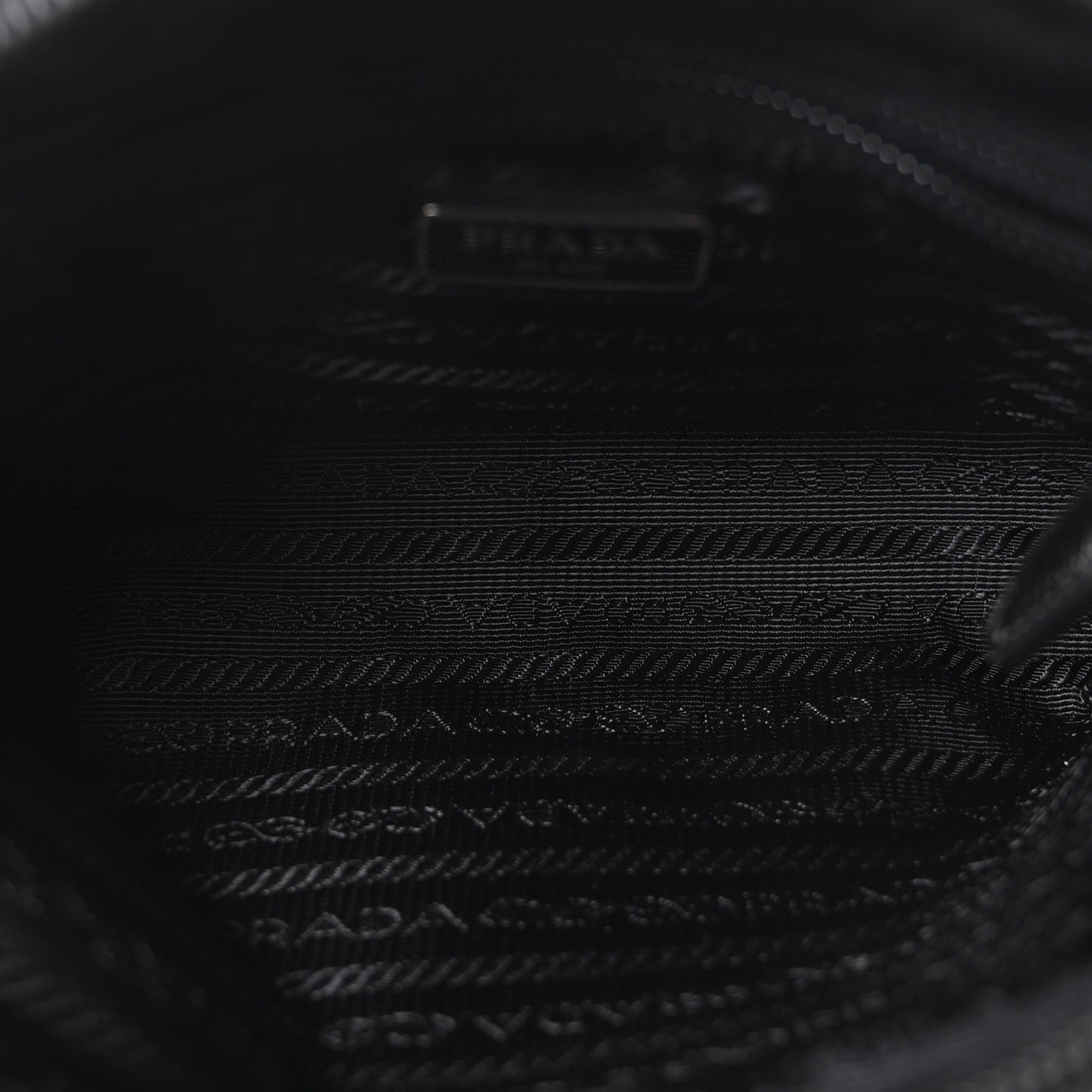Re-Nylon Vela Saffiano Wristlet Black