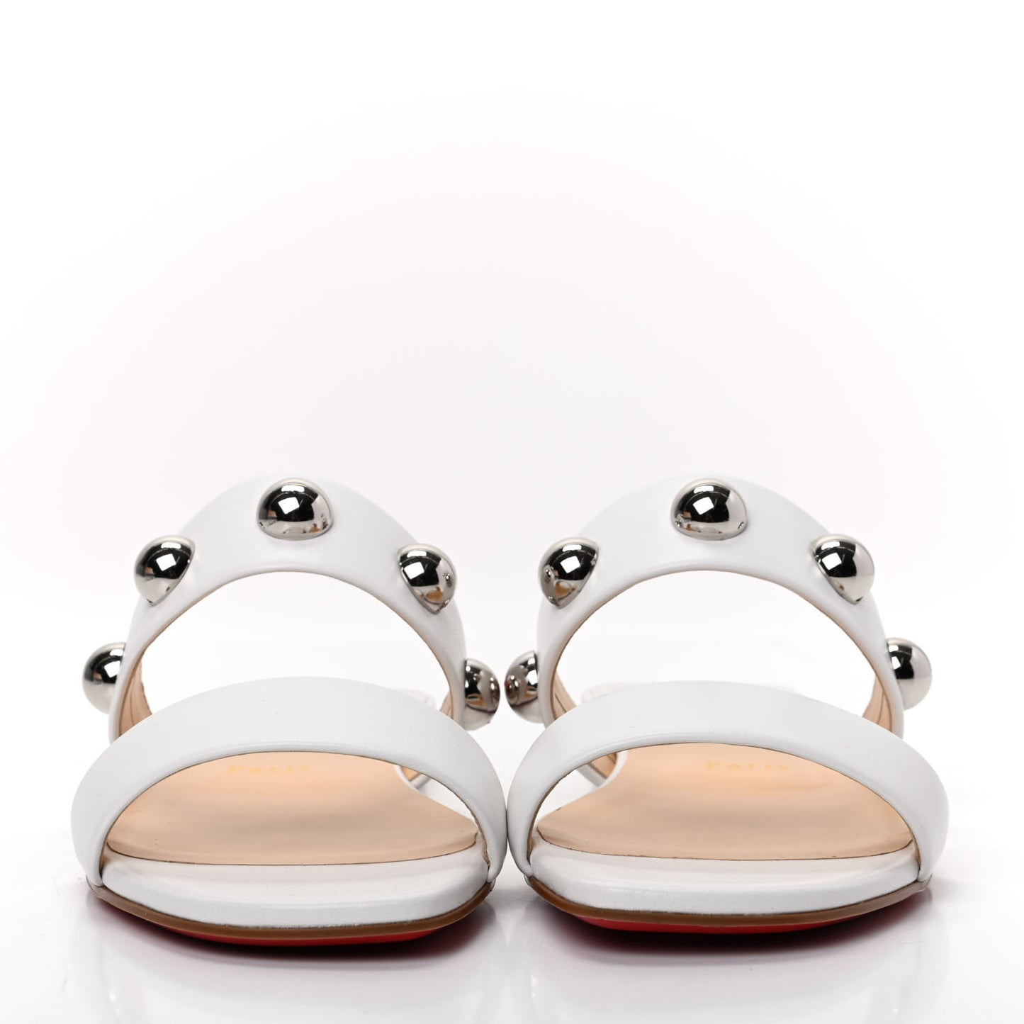 Nappa Simple Bille Slide Sandals 38.5 White