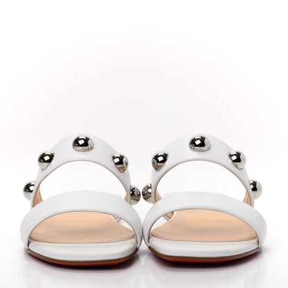 Christian Louboutin Nappa Simple Bille Slide Sandals 38.5 White 2 of 10