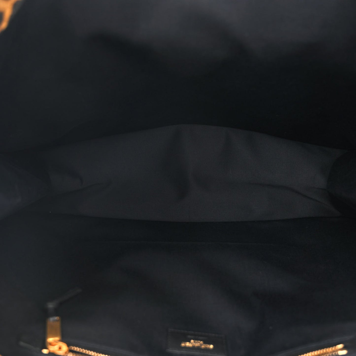 Canvas Calfskin Leopard Print Rive Gauche Noe Tote Natural Black