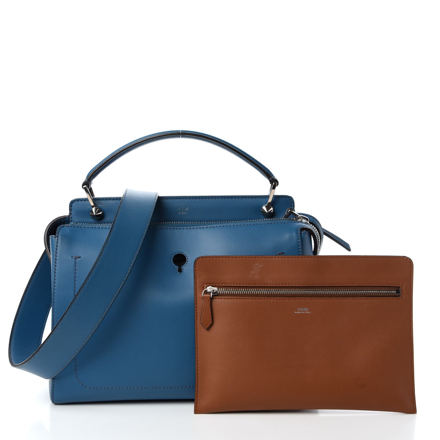 Vitello Baltico Dolce DotCom Satchel Blue
