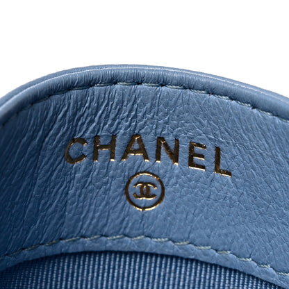 Chanel Lambskin Quilted Card Holder Light Blue 5 of 7