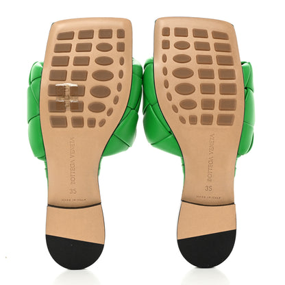 Bottega Veneta Nappa Maxi Intrecciato Lido Flat Sandals 35 Grass 5 of 7