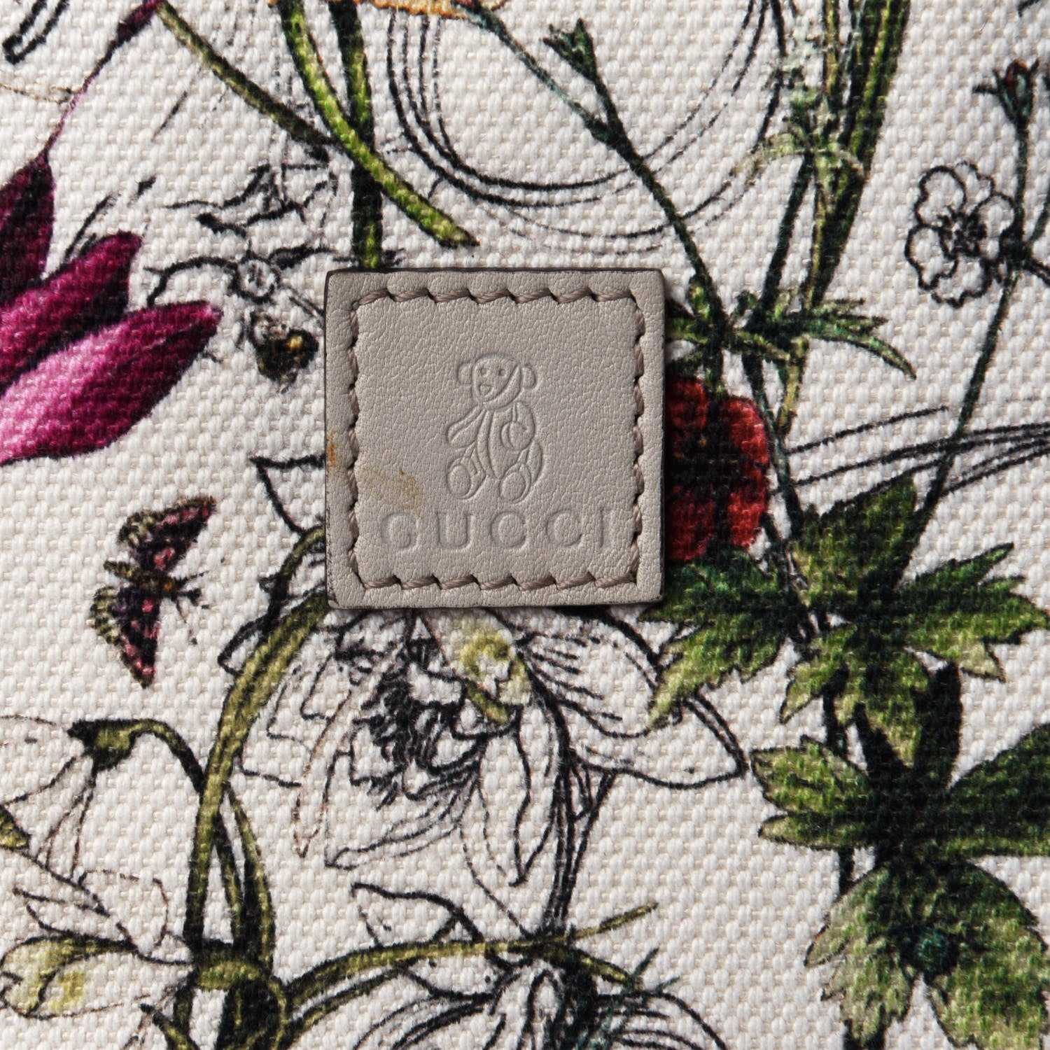 Gucci Canvas Childrens Floral Print Tote White 5 of 5