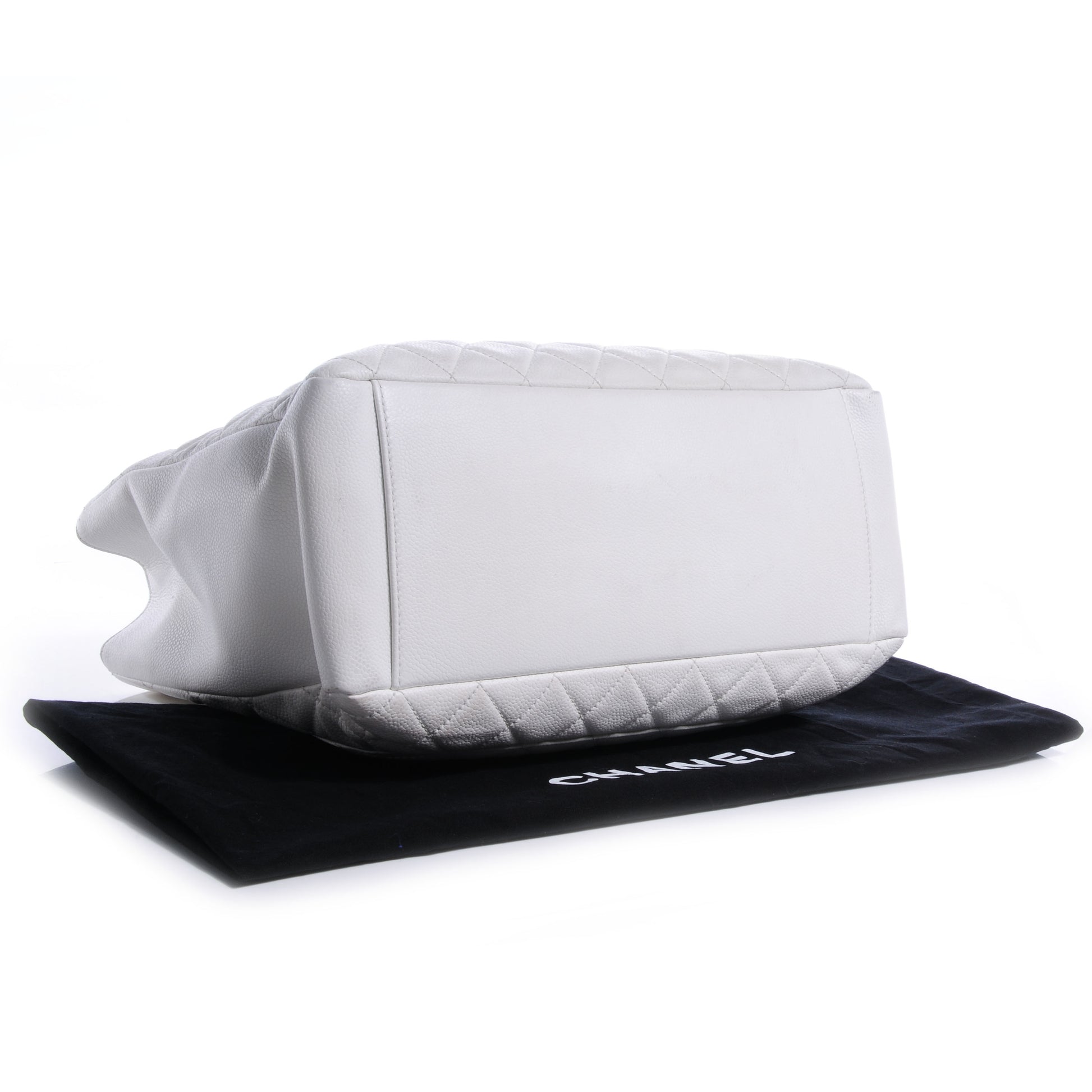 Chanel Caviar Grand Shopping Tote GST White 4 of 8