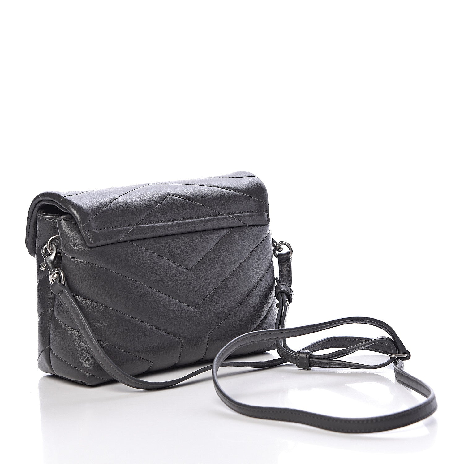 Saint Laurent Calfskin Y Quilted Monogram Toy Loulou Crossbody Bag Earth 3 of 9