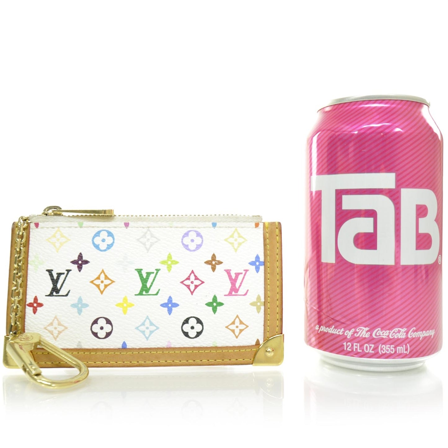 Monogram Multicolor Key Pouch White