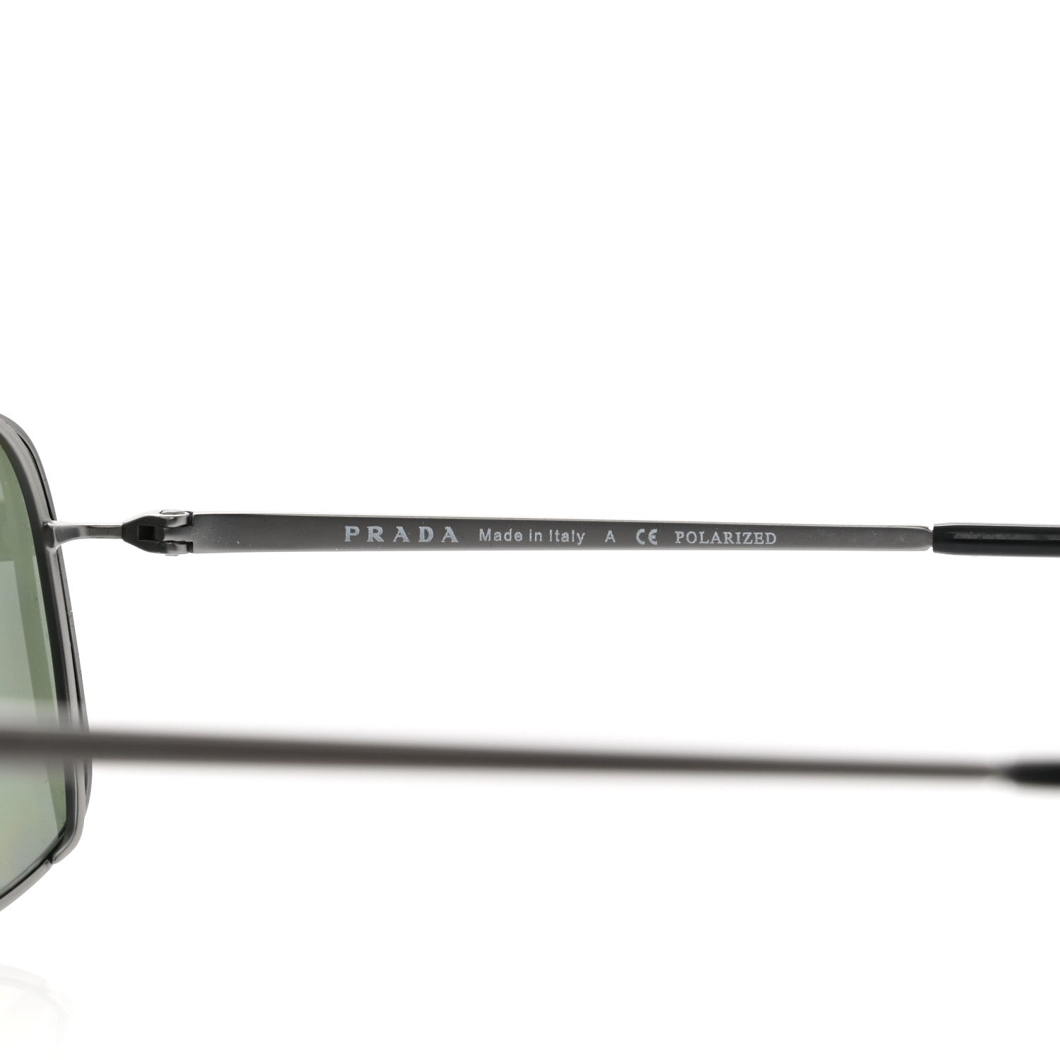 Prada Rectangular Sunglasses SPR 64V Silver Black 5 of 6