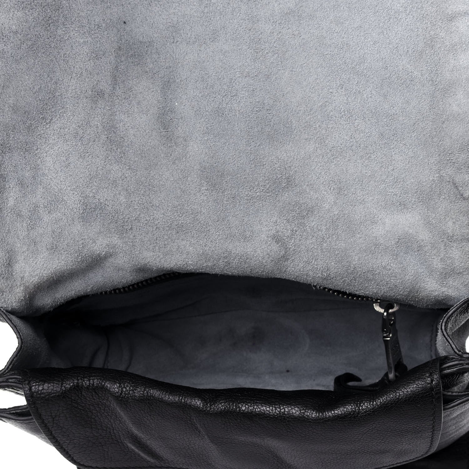 Prada Glace Calfskin Studded Etiquette Flap Black 4 of 5