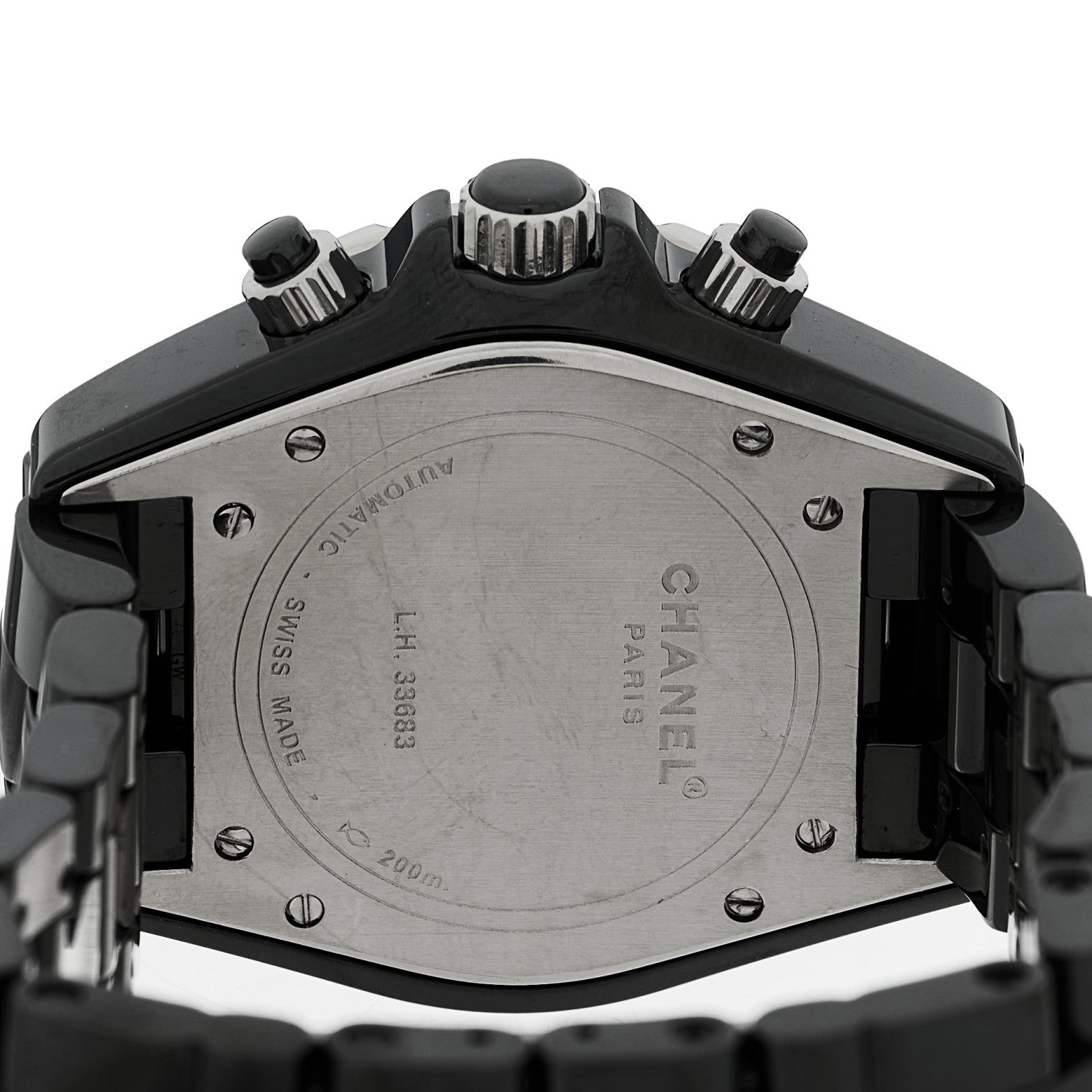Chanel Stainless Steel Ceramic 41mm J12 Chronograph Automatic Watch Black 4 of 4