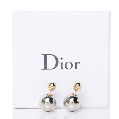 Christian Dior Mise En Dior Tribal Earrings Silver Gold 5 of 5