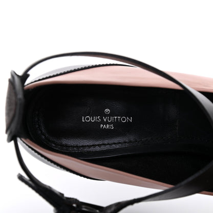 Louis Vuitton LOUIS VUITTON Calfskin Matchmake Cross Pumps 40 Beige Black 7 of 27