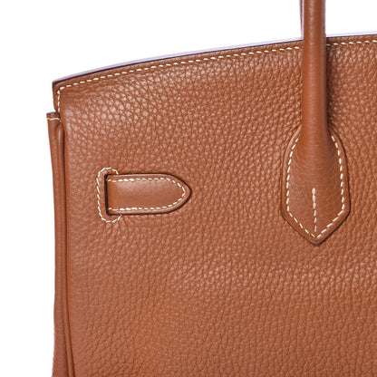 Hermes Taurillon Clemence Birkin 35 Gold 15 of 39