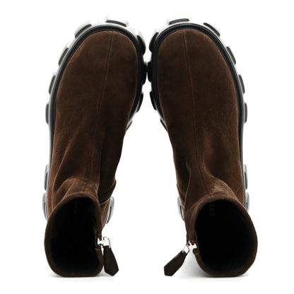Prada Suede Monolith Chelsea 55mm Boots 37 Moro 2 of 9