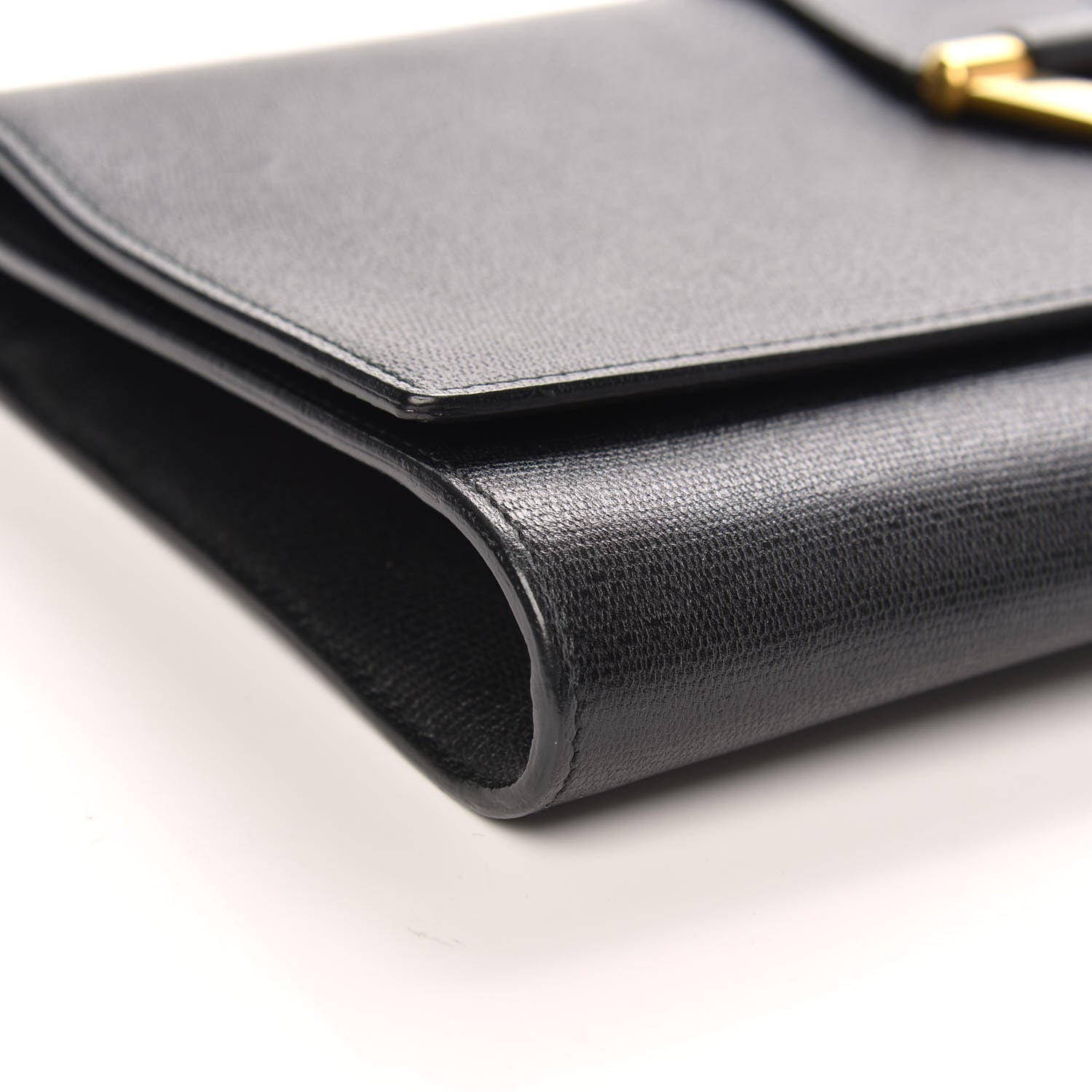 Saint Laurent Textured Calfskin Y Ligne Clutch Black 8 of 10