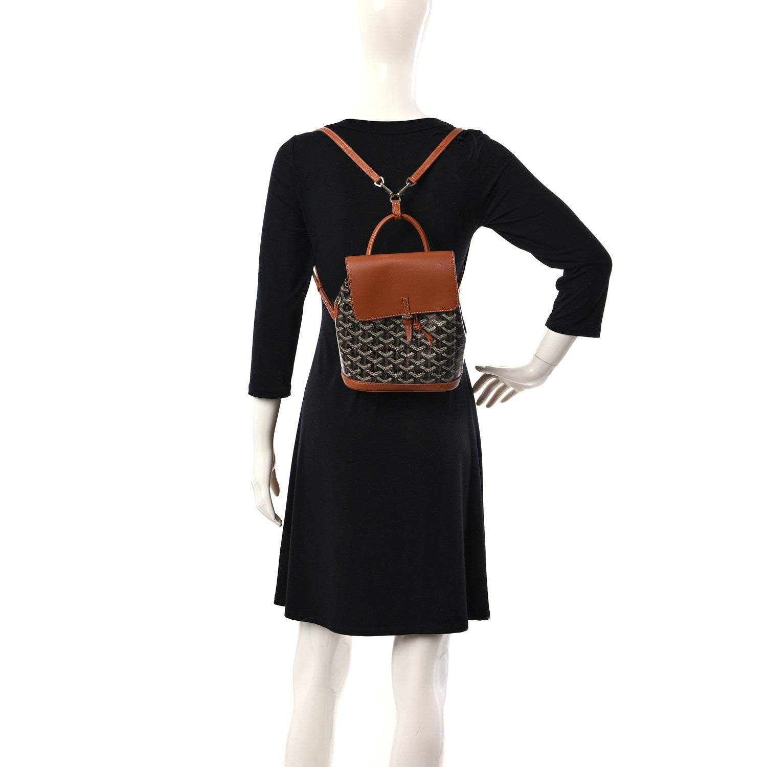 Goyard Goyardine Calfskin Mini Alpin Backpack Black Gold 2 of 9