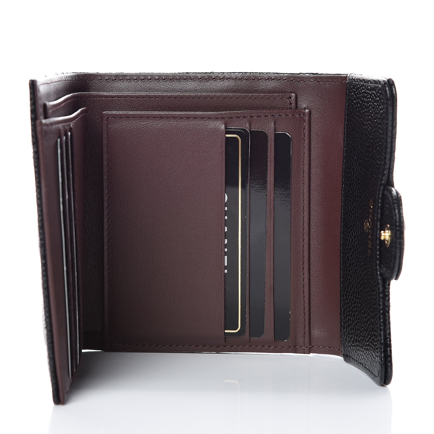 Chanel Caviar Quilted Compact Flap Wallet Black 5 of 9