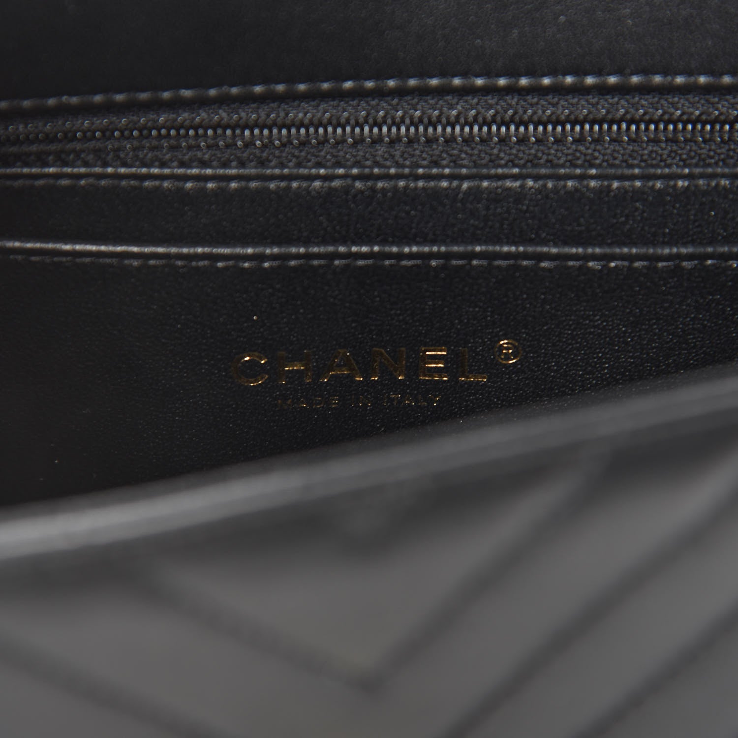 Chanel Lambskin Chevron Quilted Mini Rectangular Flap Black 8 of 11