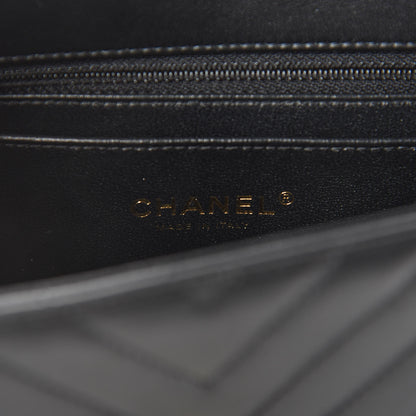 Chanel Lambskin Chevron Quilted Mini Rectangular Flap Black 8 of 11