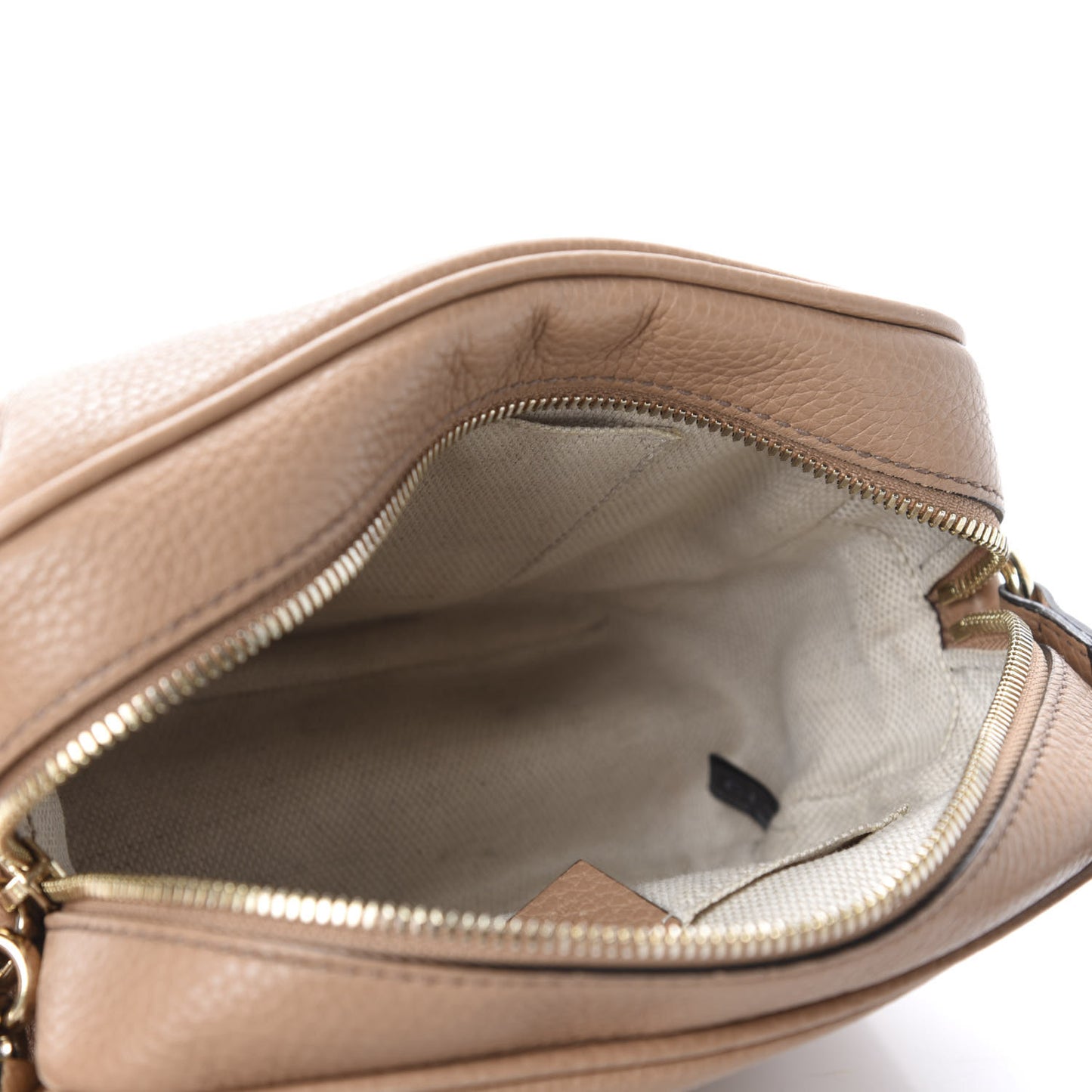 Pebbled Calfskin Small Soho Disco Bag Camelia