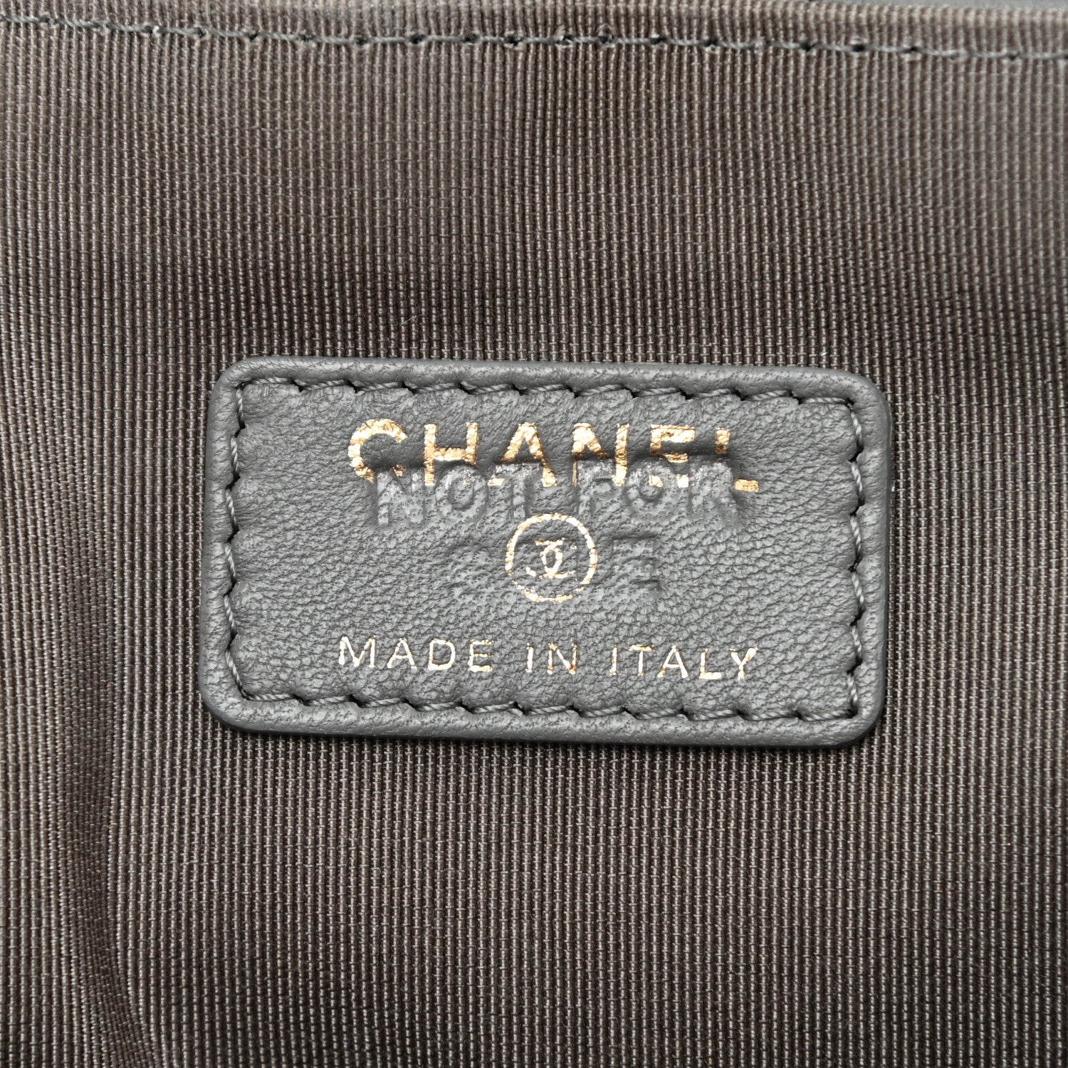 Chanel Calfskin Chevron Quilted CC Button Envelope Pouch Grey 6 of 9