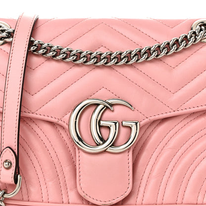 Gucci Calfskin Matelasse Small GG Marmont Shoulder Bag Wild Rose 8 of 10