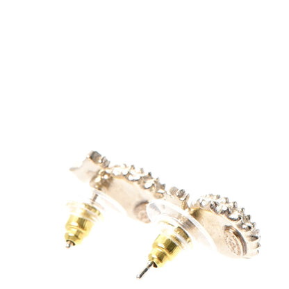 Chanel Enamel CC Ribbon Earrings Black Gold 3 of 5