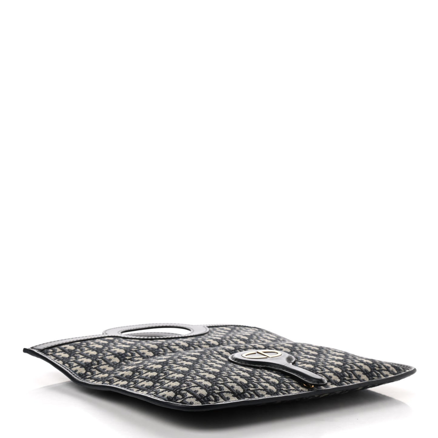 Oblique Fold Over Clutch Blue
