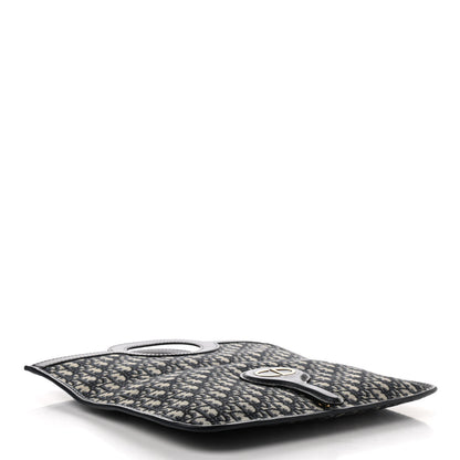 Christian Dior Oblique Fold Over Clutch Blue 7 of 10