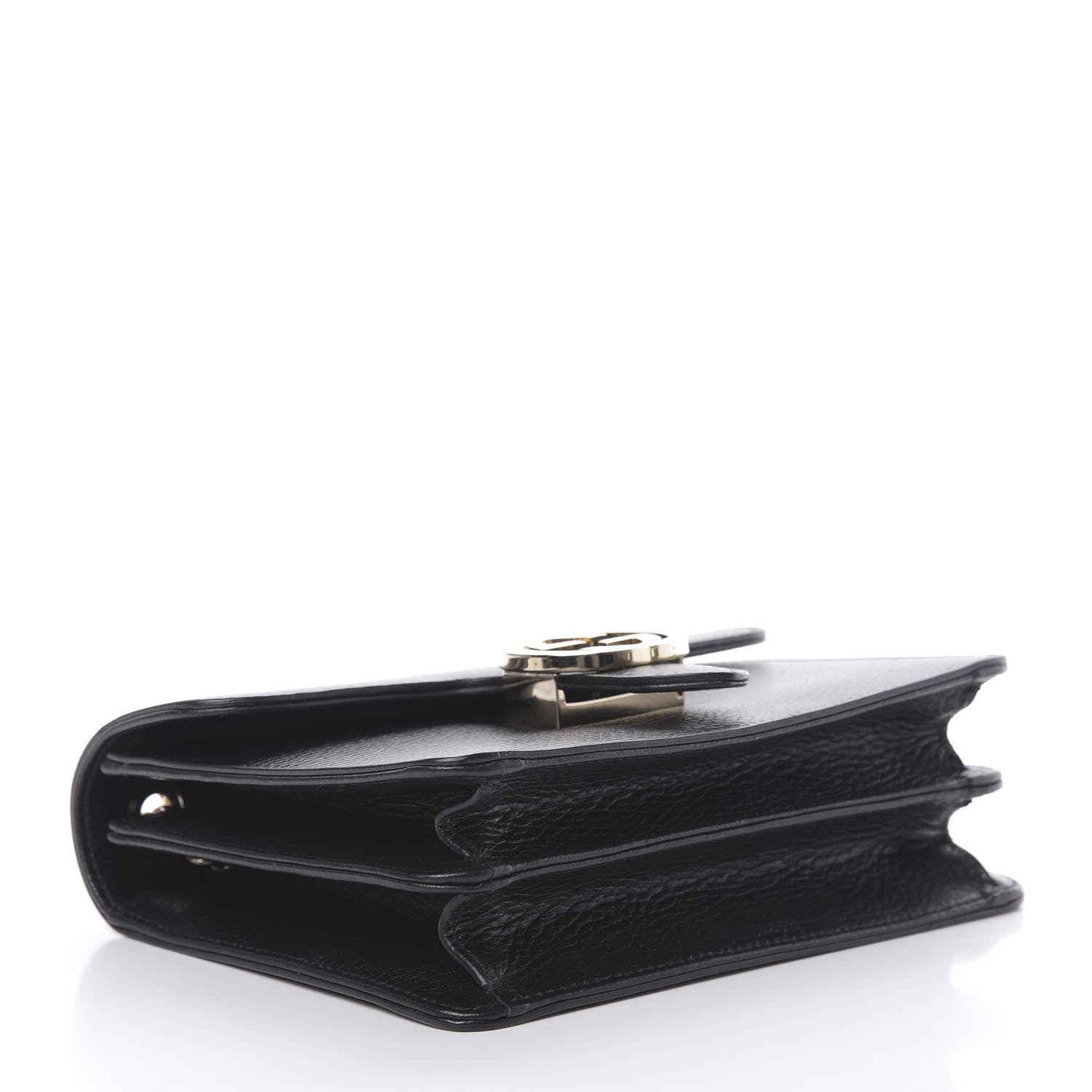 Gucci Dollar Calfskin Small Interlocking G Shoulder Bag Black 4 of 10