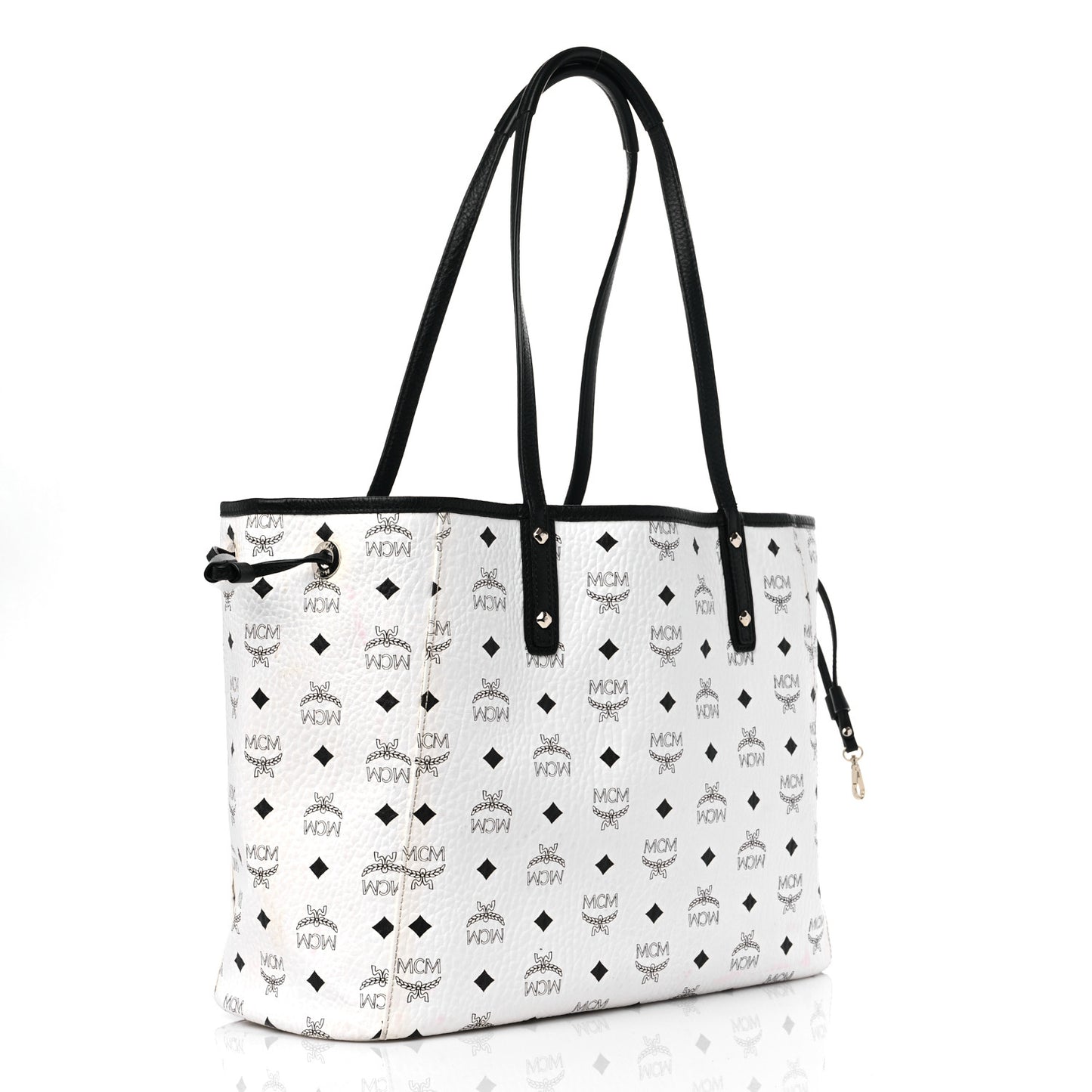 Visetos Medium Project Reversible Shopper Tote White