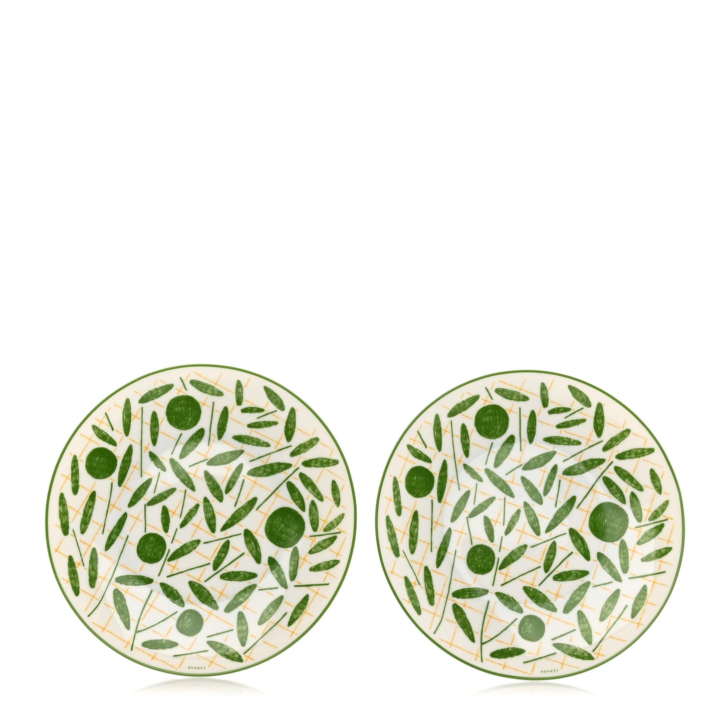 Porcelain A Walk In The Garden Dessert Plate Set of 2