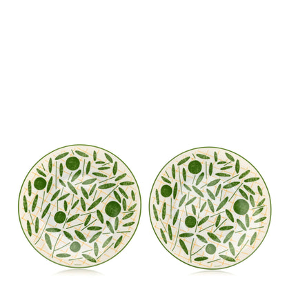 Hermes Porcelain A Walk In The Garden Dessert Plate Set of 2 1 of 8