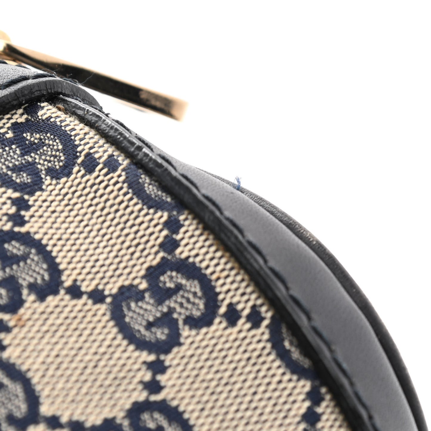 Monogram Selleria Calfskin Vintage Web Medium Boston Beige Blue