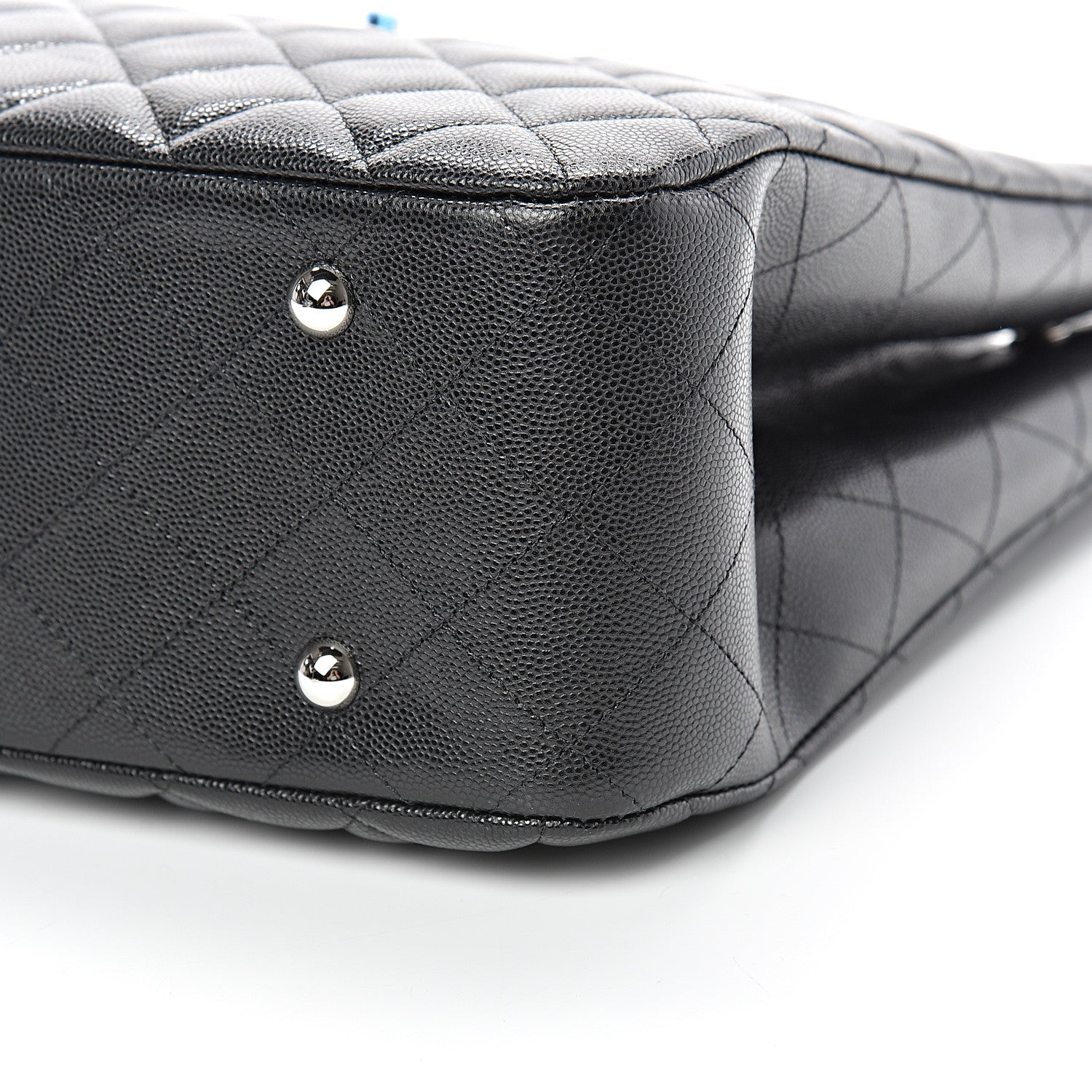 Chanel Calfskin Quilted Large CC Shopping Tote Black 9 of 9