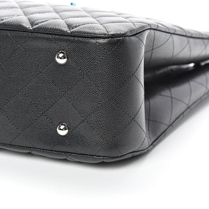 Chanel Calfskin Quilted Large CC Shopping Tote Black 9 of 9
