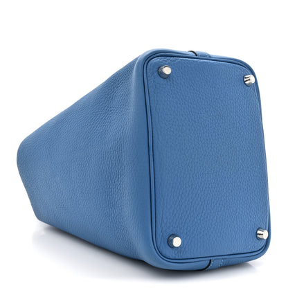 Hermes Taurillon Clemence Picotin Lock 18 PM Bleu Frida 4 of 12