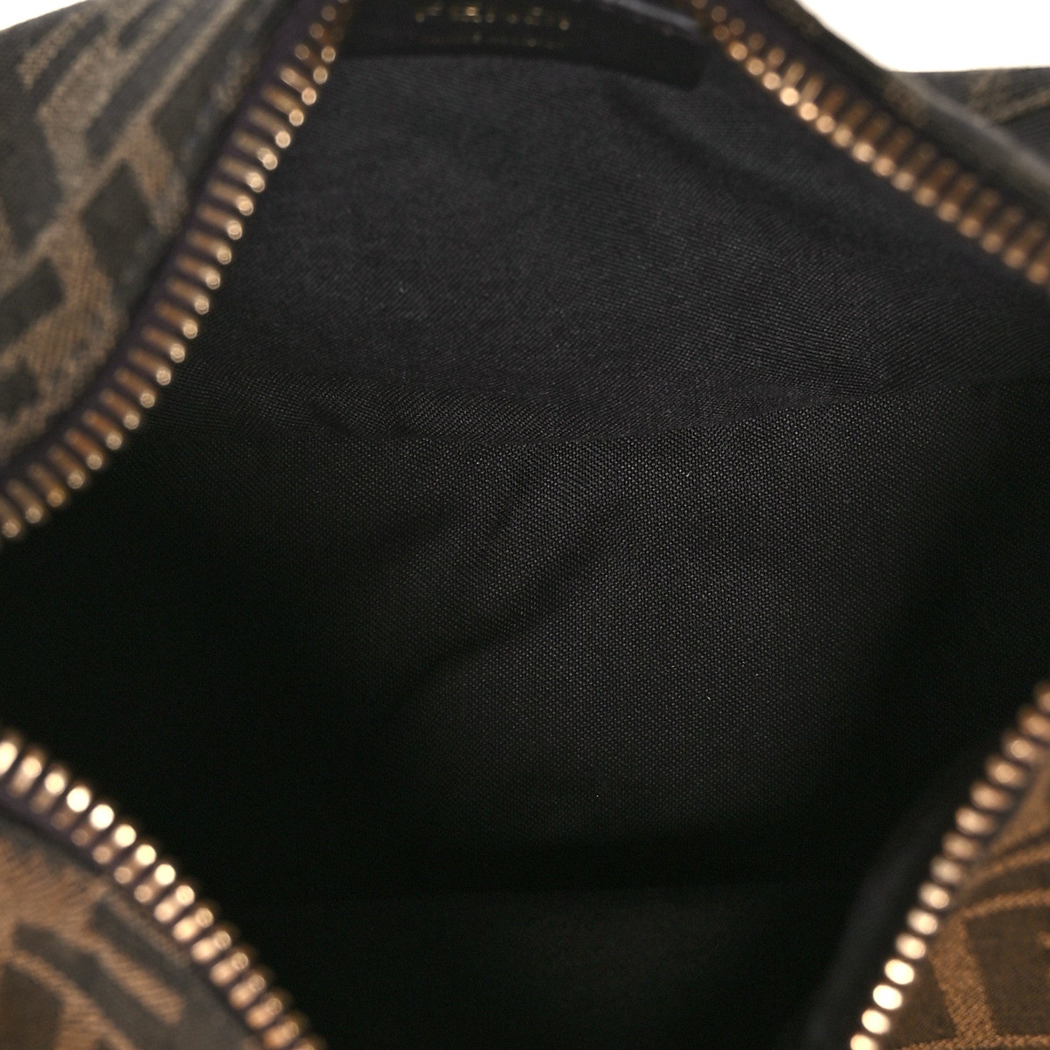 Fendi Fabric Jacquard Vitello Grace FF 1974 Mini Fendigraphy Hobo Bag Tobacco Moro Ebano 5 of 11