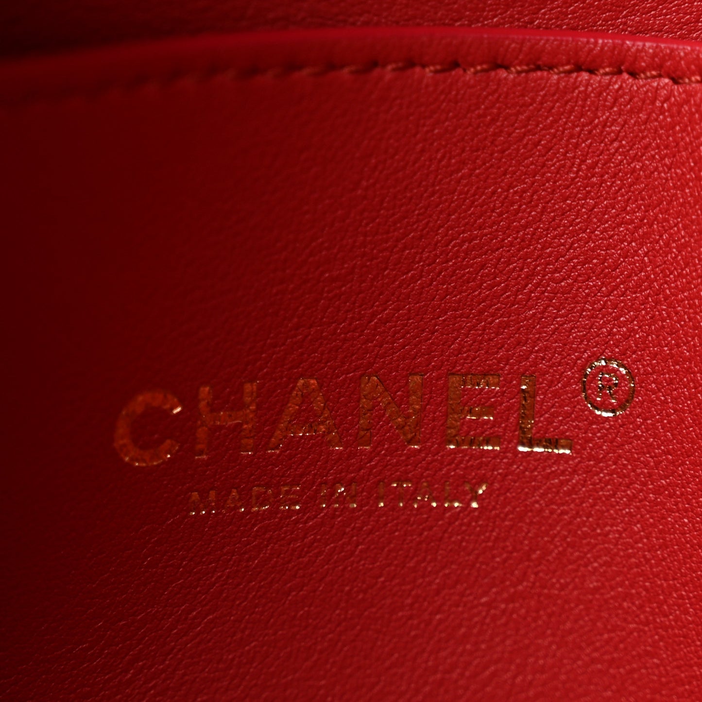 Calfskin Stitch Medium Ring My Bag Shopping Tote Red
